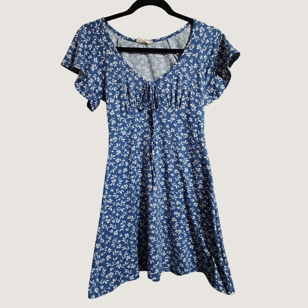 Altar'd State Mini Dress Floral Print XS Blue